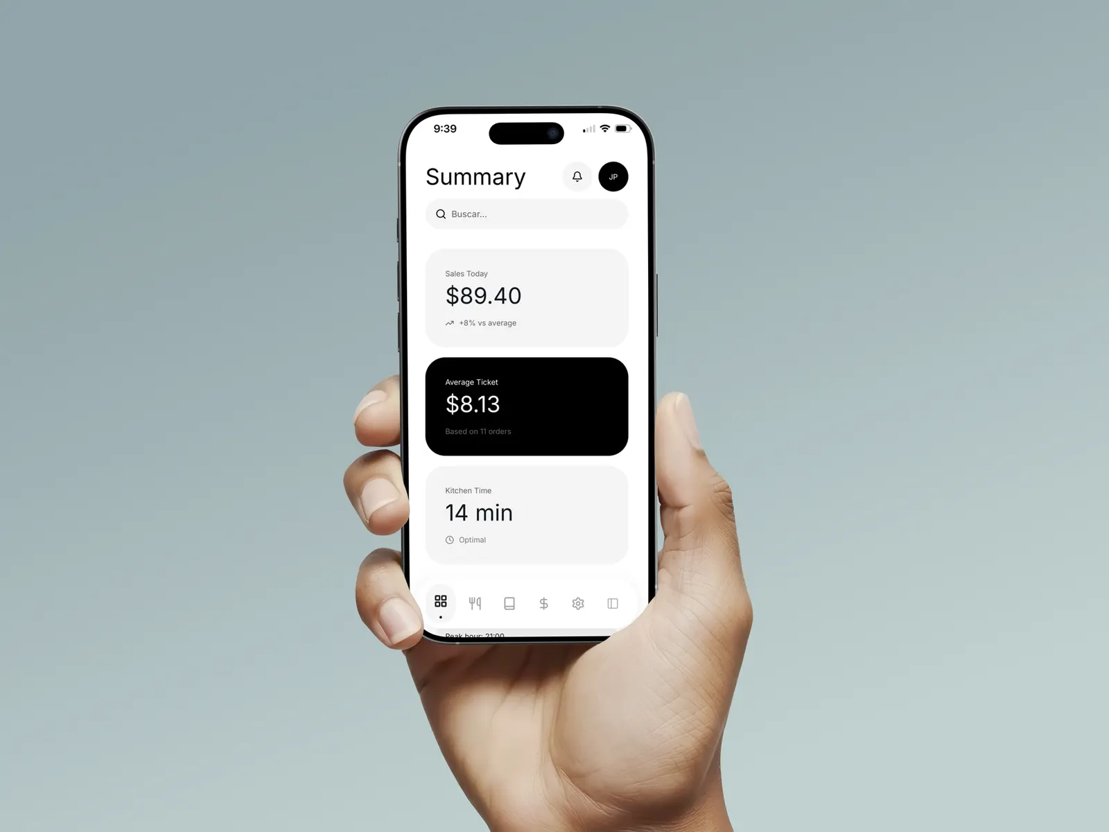 Inventory dashboard on iPhone